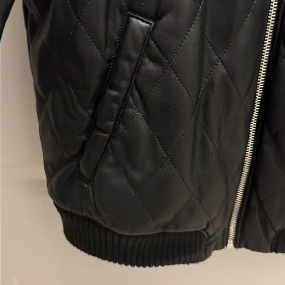 LOFT Black Quilted Women's Bomber Jacket - Picture 13 of 13